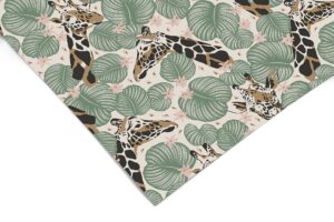 floral animal giraffe contact paper | shelf liner | drawer liner | peel and stick paper 625 12in x 72in (6ft)