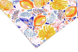 lemons tropical contact paper | shelf liner | drawer liner peel and stick paper 1240 12in x 96in (8ft)