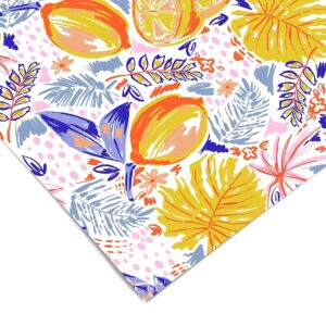 Lemons Tropical Contact Paper | Shelf Liner | Drawer Liner Peel and Stick Paper 1240 12in x 96in (8ft)