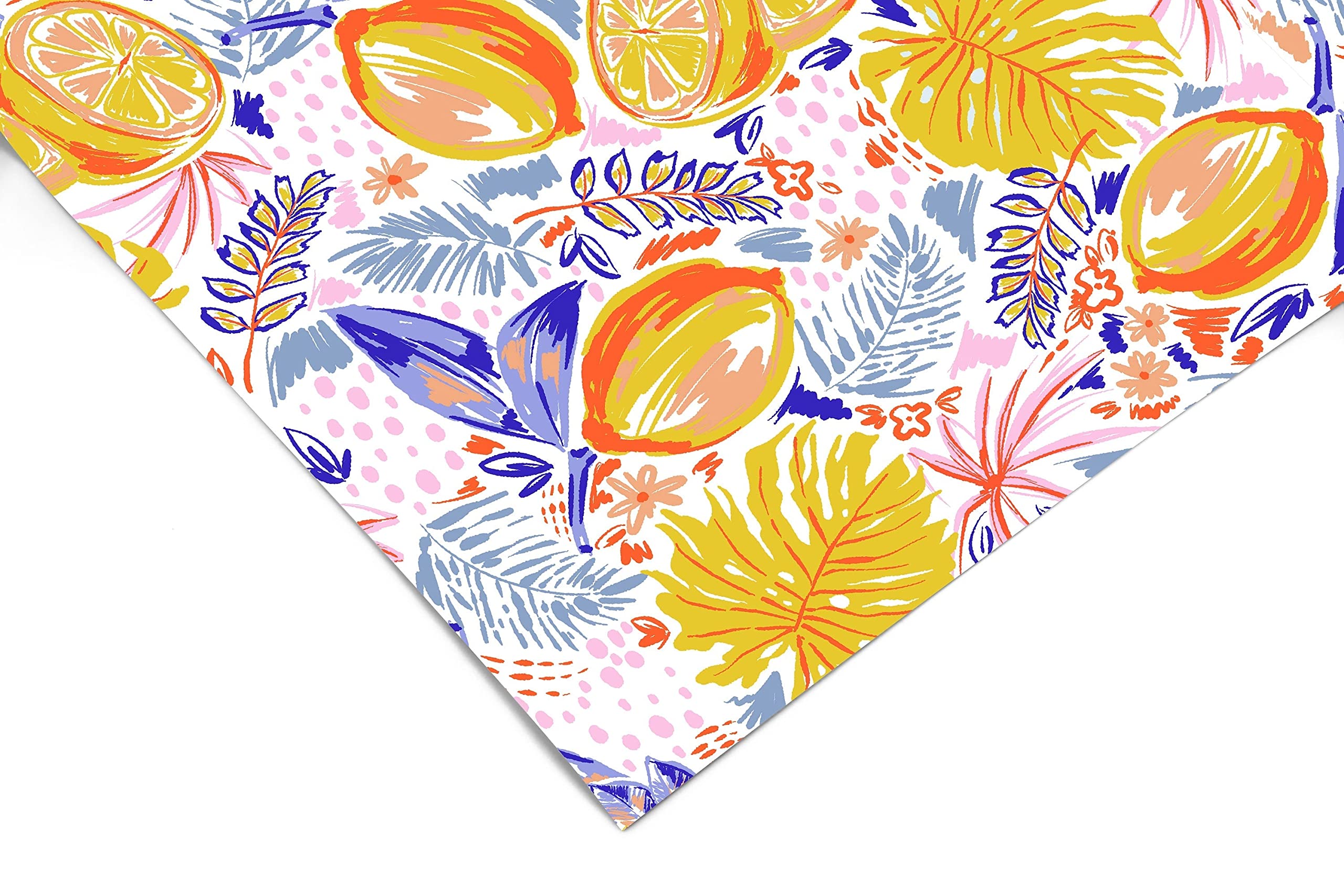 Lemons Tropical Contact Paper | Shelf Liner | Drawer Liner Peel and Stick Paper 1240 12in x 96in (8ft)