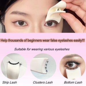 Lashes Buddy Eye Lash Mascara Guard Applicator Makeup Cosmetic Eyelash Tool, False Eyelash Applicator Tool Lash Clip Tweezers Eye Makeup Tools More Convenient to Wear Lashes