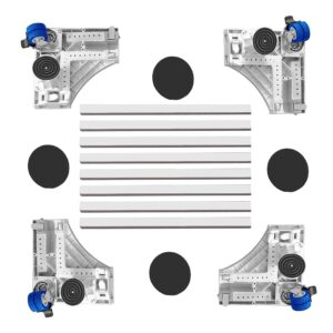 IREMMO Adjustable Base for Washer and Dryer Stand Upgrade Double Tube Movable with Wheels for Dryer Washing Machine Mini Refrigerator Stand