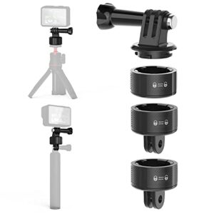 surewo quick release base mount kit for gopro,magnetic suction & swivel lock adapter compatible with gopro hero 12 11 10 9 8 7 6 5 black,dji osmo action,crosstour/campark/akaso and more