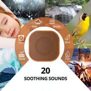Magicteam Sound Machines White Noise Machine with 20 Non Looping Natural Soothing Sounds and Memory Function 32 Levels of Volume Powered by AC or USB and Sleep Sound Timer Therapy for Baby Kids Adults