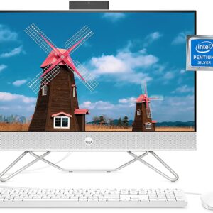 HP 2024 24'' FHD IPS Touchscreen All-in-One Desktop PC Intel 2-Core i3-1115G4 Intel UHD Graphics 16GB DDR4 1TB NVMe SSD WiFi AC BT RJ-45 HDMI Webcam Speaker Windows 11 Pro White w/RE USB Drive