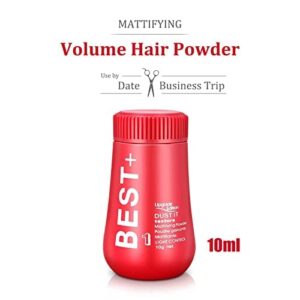 Hair Powder, 10g Oil Control Styling Hair Powder Volume Powder Portable Mattifying Texture Powder Soft Fluffy all Day Hair No Mess Dust it Hair Root Lifting Powder for Men Women