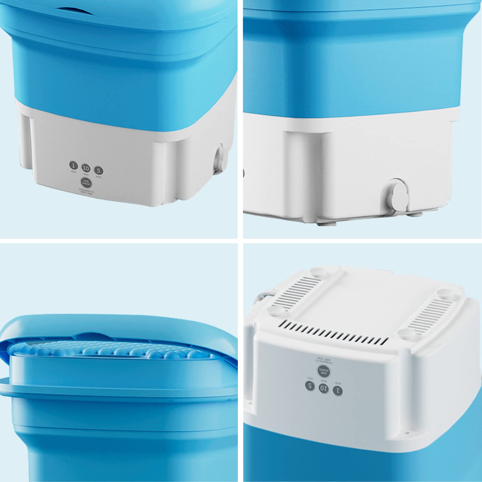 YEmirth Mini Baby Washing Machine, Travel Washing Machine 3 Modes Deep Cleaning Half Automatic Washing And Drying In One Energy Saving, Folding Portable Mini Washing Machine For Home Hotel Rv