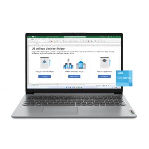 Lenovo IdeaPad 1i - (2023) - Everyday Laptop Computer - Windows 11-15.6" FHD - 4GB Memory - 128GB Storage - Intel Celeron N4500 - Cloud Grey