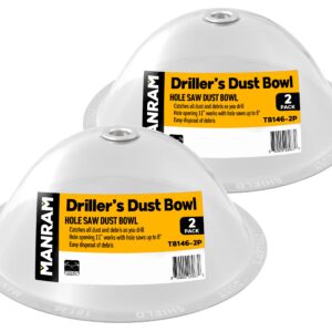 Hole Saw Dust Bowl (2 Pack) - Dust Bowl for Hole Saw, for Installing Recessed Lights and Works with All Hole Saws