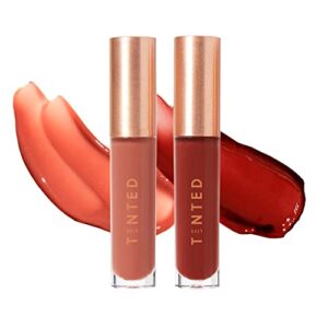 live tinted huegloss lip gloss duo: includes huegloss in brave and huegloss in proud, 2-piece set