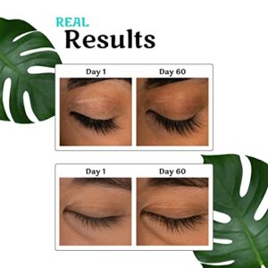 Lash24 by Hair La Vie - Eyelash Serum & Eyebrow Serum - Lash Enhancer and Primer - Dual Formula with AM Lash Primer & PM Lash Boost - Long Lash Serum to Lengthen Lashes All Day - 2-Month Supply