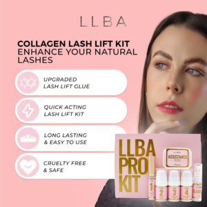 LLBA Lash Lift Kit, Eyelash Perm Kit, Professional Use, Upgraded Incredients, Long-Lasting, Semi-Permanent Curling, Ensuring Hyngen & Easy Cleaning