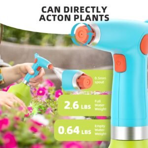 1L Electric Spray Bottle Sheboren Electric Plant Mister Battery Sprayers in Lawn and Garden Fertilizing Automatic Plant Mister Spray Bottle with Adjustable Spout for Plants, Household Cleaning (Green)