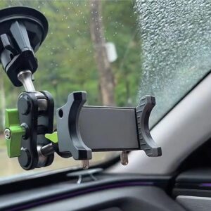 Universal Ball Head Arm for Phone Suction Cup Phone Holder 360° Rotating Car Phone Holder Mount for Car Dashboard Windshield Vehicle Sunroof Compatible with iPhone & Samsung and Other Mobile Phones