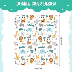 3 Pack Baby Blanket for Boys Girls Soft Minky Blanket with Double Dotted Backing Printed Dinosaur Woodland Animal for Toddler Baby Newborn Blanket Shower Gifts (30 x 40 Inch)