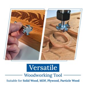 IDC WoodCraft 1" Surfacing CNC Router Bit for Spoilboard, Slab Flattening, Wood Surfacing, Resurfacing Spoil Board - 1" Cutting Diameter, 1/4" Shank, Carbide Tipped - Extra Smooth Woodworking