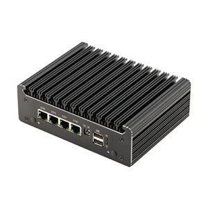 hunsn micro firewall appliance, mini pc, opnsense, vpn, router pc, intel celeron n4505, rs41, aes-ni, 4 x 2.5gbe i226-v, console, type-c, hdmi, dp, sim slot, 4g ram, 32g ssd