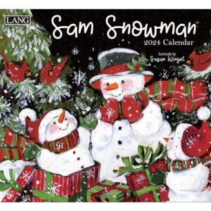 lang sam snowman 2024 wall calendar (24991001939) multi
