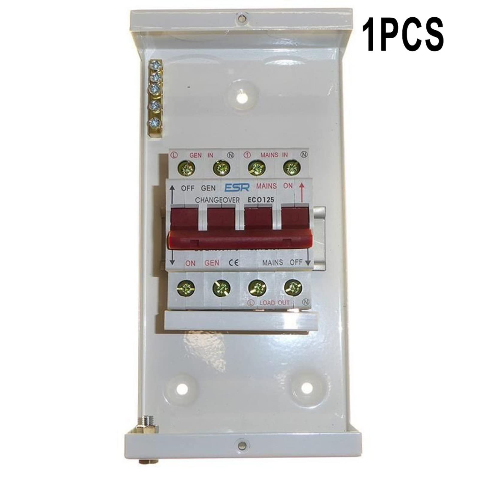 ZYNCUE Mains to Generator Changeover Switch Single Phase Metalclad 240V- 125 Amp Metal Outdoor Generator Transfer Switches
