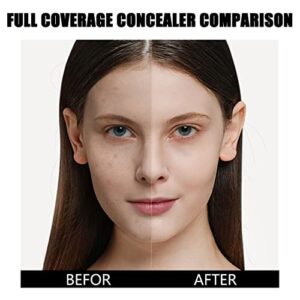 Concealer Contour Palette With Brush,3 In 1 Color Correcting Highlight Concealer Contour Makeup Palette,color corrector for dark circles，Contouring foundation palette Waterproof&Long-Lasting,contouring makeup kit for beginners Dark Circles.(White)