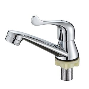 ccmtanghong lavatory basin bath faucet, single cold water faucet, polished chrome finish, modern elegant design, easy to use, dishwasher safe