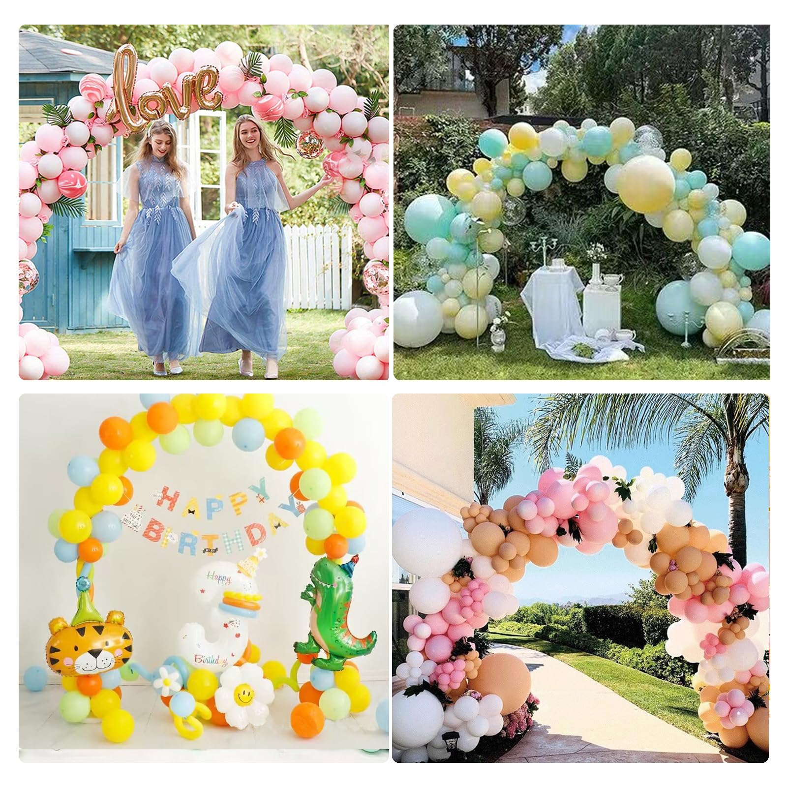 Balloon Arch Stand,Balloon Arch Kit 10 Ft Adjustable,Balloon Arch Frame with Base,for Baby Shower,Gender Reveal,Wedding,Birthday,Christmas Party Supplies Decorations.