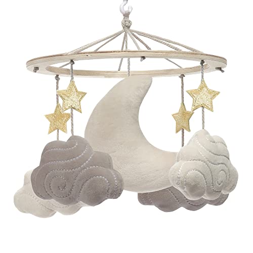 Lambs & Ivy Goodnight Moon Musical Baby Crib Mobile Soother Toy - Stars/Clouds