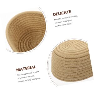 Cabilock Rope Cotton Basket, Small Woven Storage Bins, Khaki Color, 150 Special Features