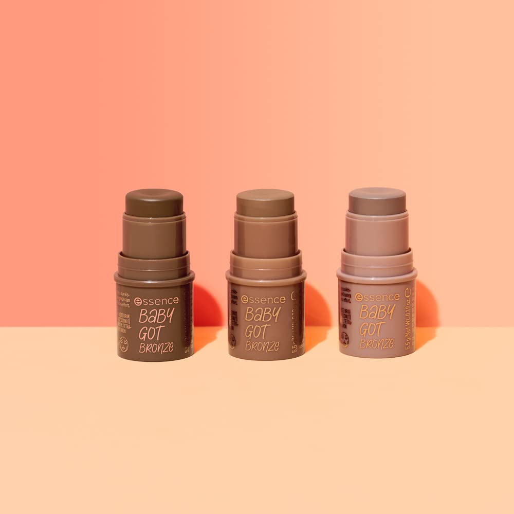 essence | Baby Got Bronze | Cream Bronzer Stick Easy to Apply & Blend | Vegan & Cruelty Free | Free From Gluten, Parabens, Preservatives, & Microplastic Particles (30 | Mocha Me Crazy)