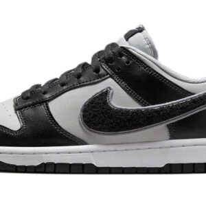 Nike Mens Dunk Low DQ7683 001 Chenille Swoosh Black Grey - Size 10.5