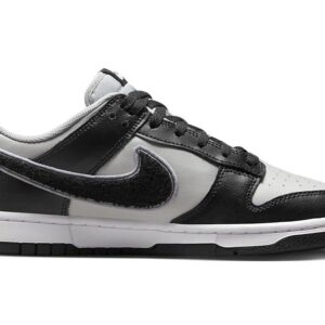 Nike Mens Dunk Low DQ7683 001 Chenille Swoosh Black Grey - Size 10.5