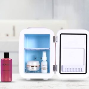 Mica Beauty Mini Skincare Refrigerator Thermo-Electric Cooler & Warmer - Bedroom, Dorm, Office, Small Refrigerator, Cooler for Desktop and Travel