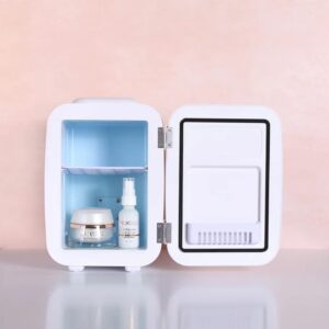 Mica Beauty Mini Skincare Refrigerator Thermo-Electric Cooler & Warmer - Bedroom, Dorm, Office, Small Refrigerator, Cooler for Desktop and Travel