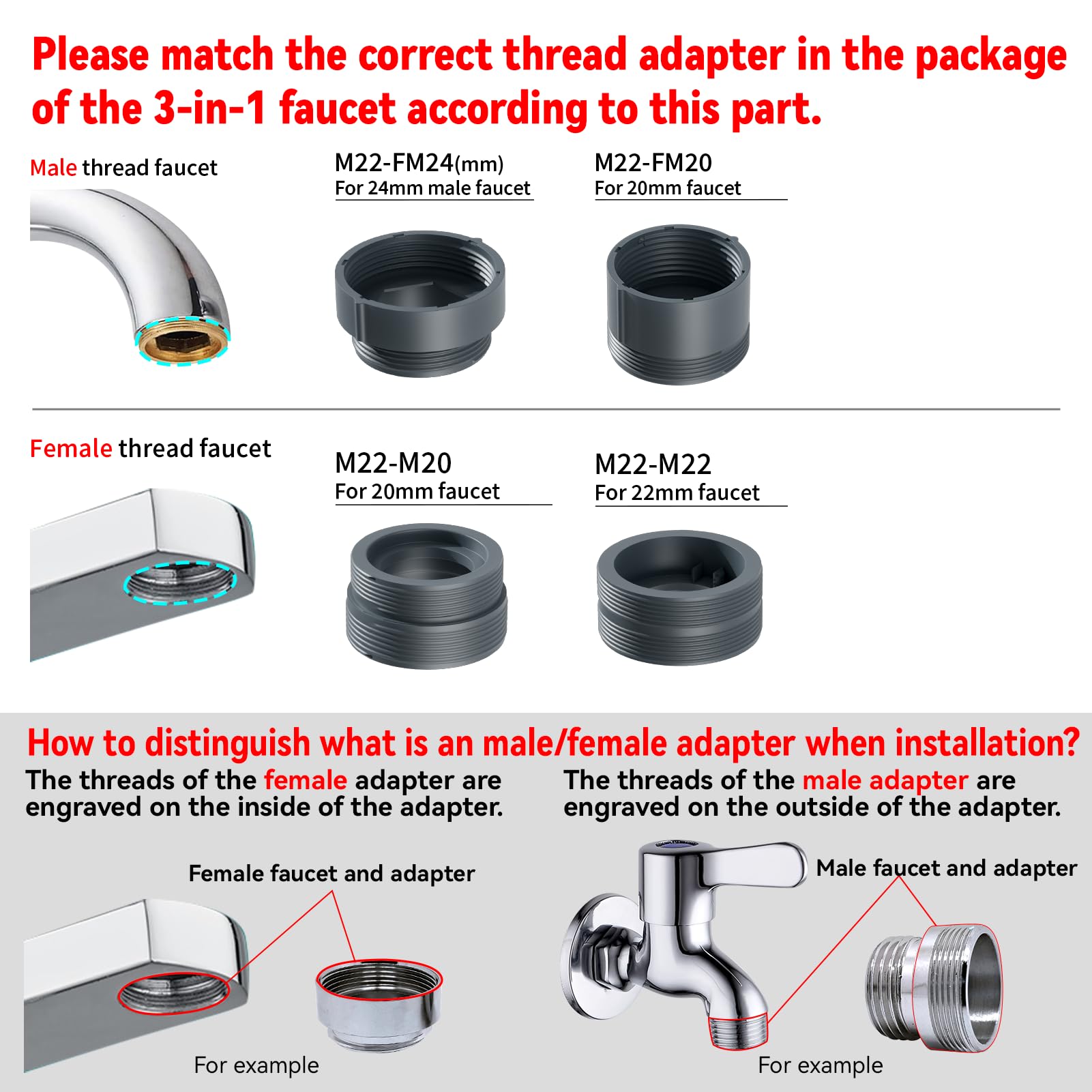 1440° Rotating Faucet Extender Aerator with Eight Water Purification Filter Replacement, Universal Splash Filter Faucet with Two Water Outlet Modes, Foldable Faucet Extender for Daily Washing