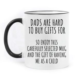 fatbaby funny coffee mug for dad,father's day christmas birthday gifts for dad from daughter son,dad gifts tea cup 11oz