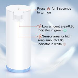 Automatic Foaming Soap Dispenser: LAOPAO Rechargeable Touchless Soap Dispenser Stainless Steel Foam Soap Dispenser for Bathroom Hand Soap Pump for Kitchen Xmas Gift, 9oz, White