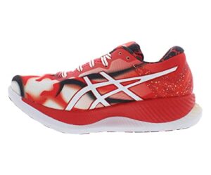 asics glideride tokyo womens shoes size 7, color: white/classic red