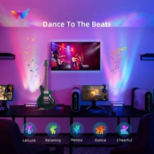 woohlab Smart LED Light Bar, RGBICW with Scene and Music Modes, Sync Music, Gaming Lights, Mood Lighting, TV LED Backlight, Room Lights, Ambient Lighting for Movies, Gaming, PC, TV, Room Decoration