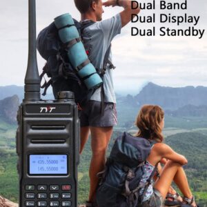 TYT TH-UV88 Ham Radio Handheld 2 Pack Two Way Radio Analog Amateur Dual Band VHF UHF Walkie Talkies for Adults Long Range, Rechargeable, 200 Channels, Scanner, LCD Display, DTMF, Support Chirp (Black)