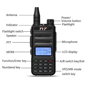 TYT TH-UV88 Ham Radio Handheld 2 Pack Two Way Radio Analog Amateur Dual Band VHF UHF Walkie Talkies for Adults Long Range, Rechargeable, 200 Channels, Scanner, LCD Display, DTMF, Support Chirp (Black)