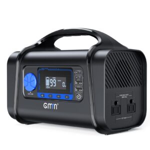 portable power station 300w outdoor generator 296wh backup lithium battery portable generator with 100w usb c pd output&input, 2ac outlet, 2 usb a& usb c, led flashlight for outdoors camping travel