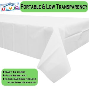 PARTY ULYJA Burgundy 2 Pack Plastic Tablecloth Rectangle 54 x 108 Inches Disposable Maroon Wine Red Sturdy Table Covers for Dining, Birthday, Wedding, Picnic, Event and Outdoor Use