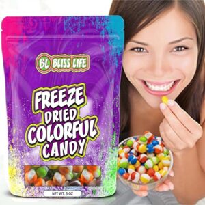 Bliss Life Freeze Dried Colorful Candy - Freeze Dried Candy Variety Pack, ASMR Candy - Sour Dry Freeze Candy with Unique Flavors - A Trendy, Novelty Treat Great for TikTok Challenge (5 oz)