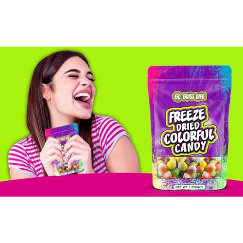 Bliss Life Freeze Dried Colorful Candy - Freeze Dried Candy Variety Pack, ASMR Candy - Sour Dry Freeze Candy with Unique Flavors - A Trendy, Novelty Treat Great for TikTok Challenge (5 oz)