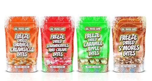 Bliss Life Freeze Dried Colorful Candy - Freeze Dried Candy Variety Pack, ASMR Candy - Sour Dry Freeze Candy with Unique Flavors - A Trendy, Novelty Treat Great for TikTok Challenge (5 oz)