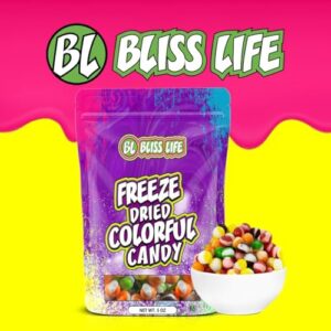 Bliss Life Freeze Dried Colorful Candy - Freeze Dried Candy Variety Pack, ASMR Candy - Sour Dry Freeze Candy with Unique Flavors - A Trendy, Novelty Treat Great for TikTok Challenge (5 oz)