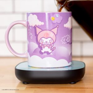 uncanny brands kuromi coffee mug with electric mug warmer – keeps your favorite beverage warm - auto shut on/off