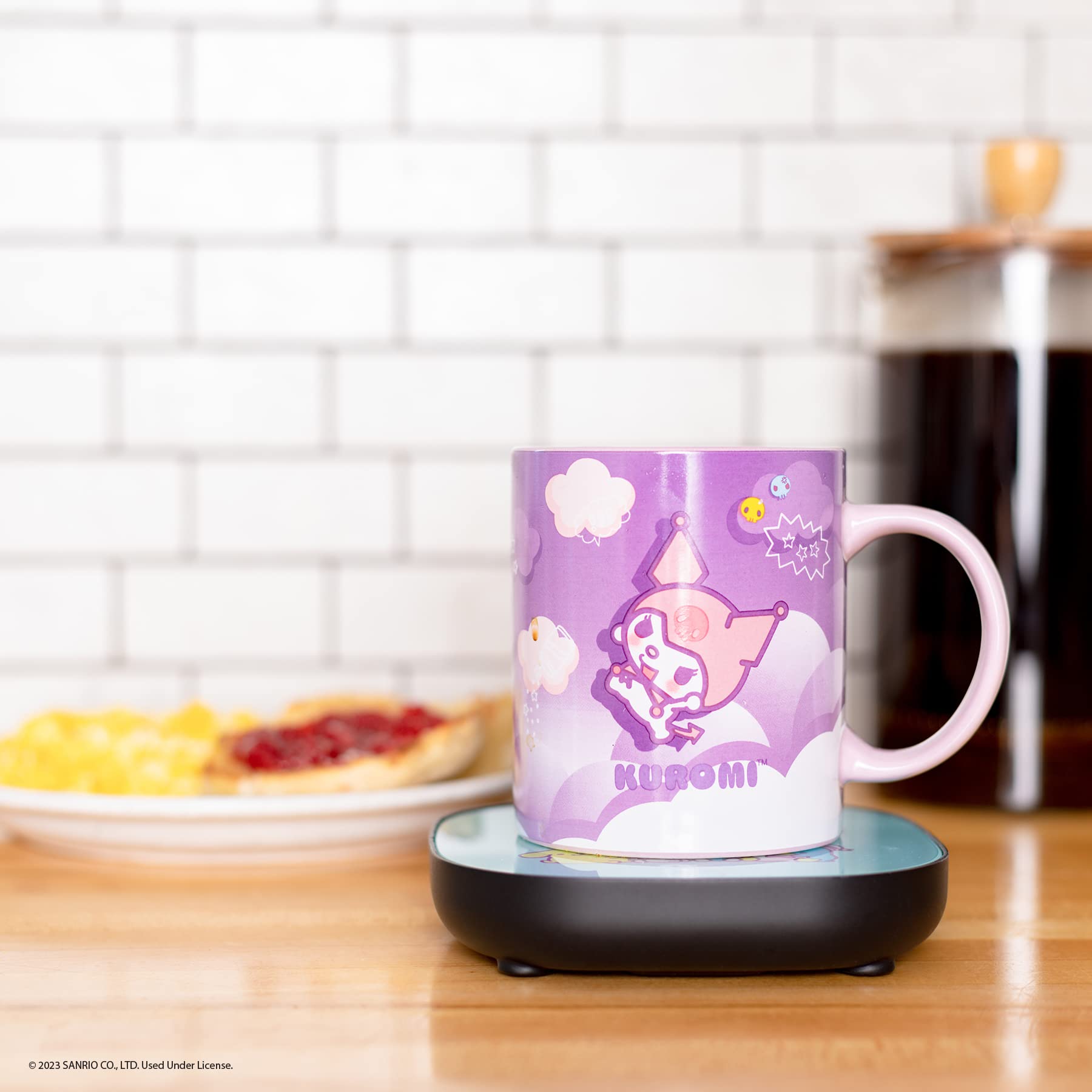 Uncanny Brands Kuromi Coffee Mug with Electric Mug Warmer – Keeps Your Favorite Beverage Warm - Auto Shut On/Off