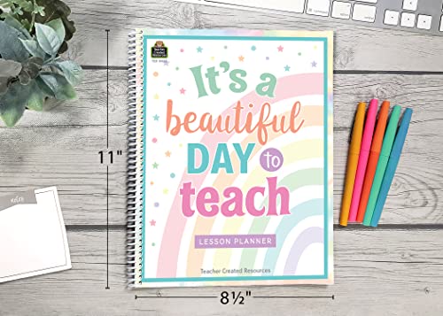 Teacher Created Resources Pastel Pop Lesson Planner 8.5 inches X 11 inches