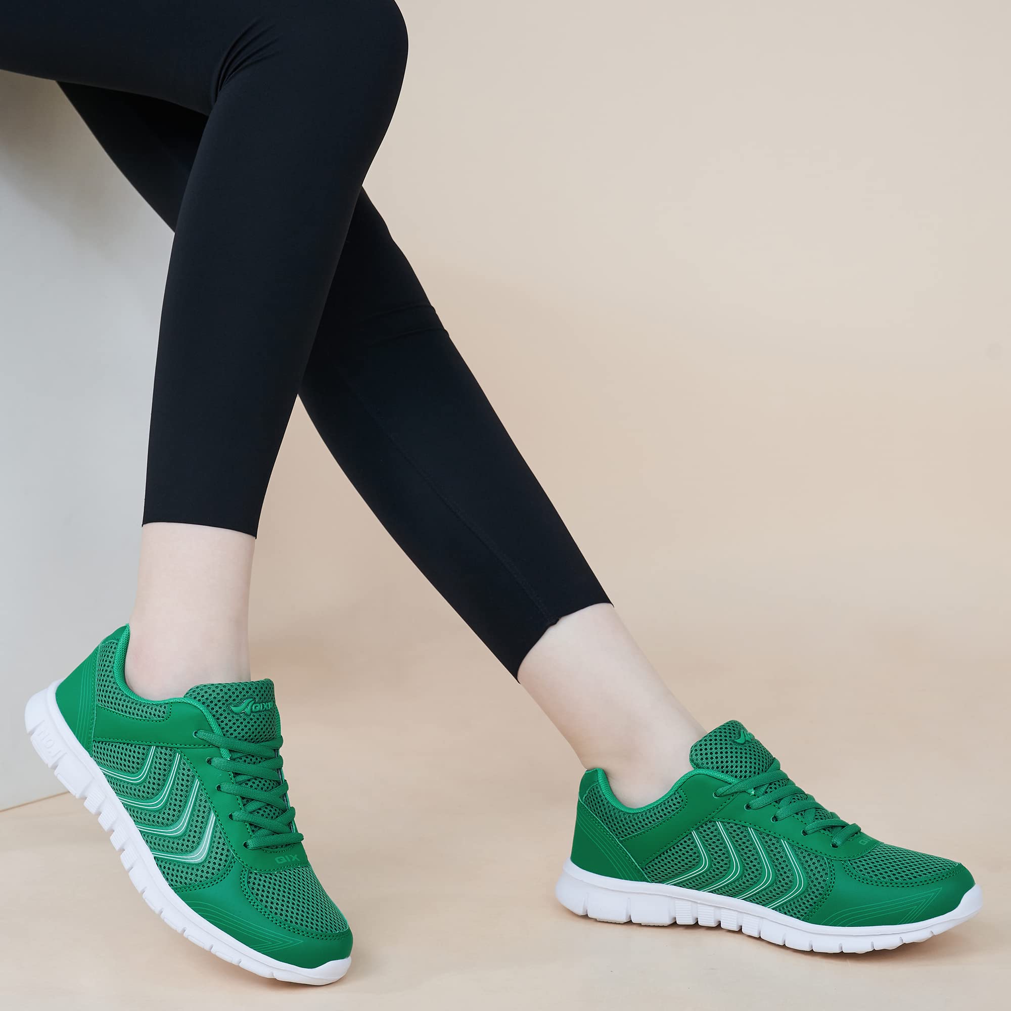 DUOYANGJIASHA Sneakers for Women Running Shoes: Slip On Casual Walking Shoes Non Slip Comfortable Fashion Tennis Shoes Mesh Lightweight Sneaker for Work Green